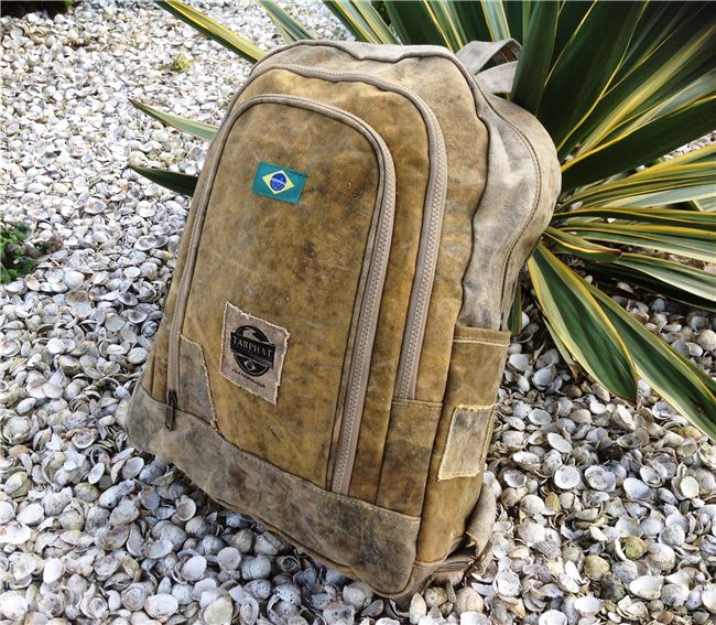 Recycled canvas backpack online