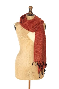 Girl in Rust Scarf